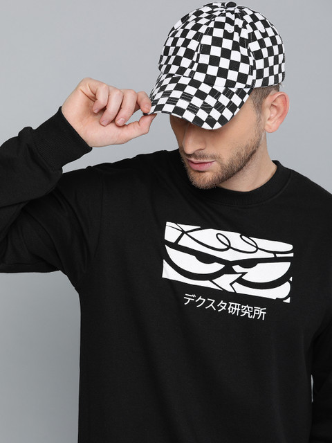 

Dexter by Kook N Keech Men Black & White Printed Sweatshirt