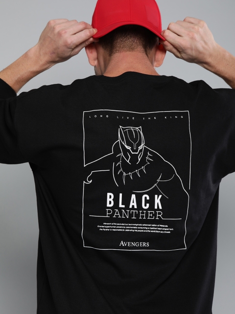 

Kook N Keech Marvel Men Black Printed Sweatshirt With Embroidered Detailing