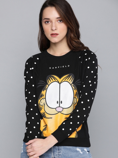 

Kook N Keech Garfield Women Black & Yellow Printed Sweatshirt