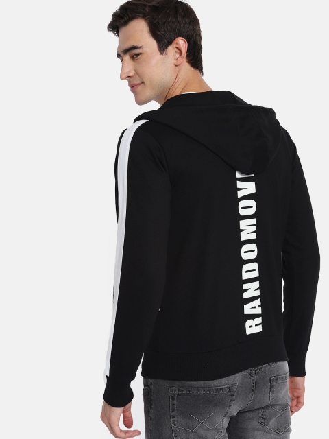 

Kook N Keech Men Black Solid Hooded Sweatshirt