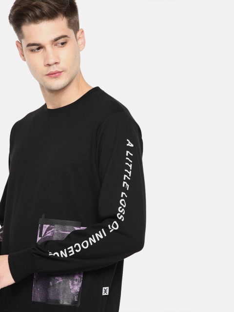 

Kook N Keech Men Black Printed Sweatshirt