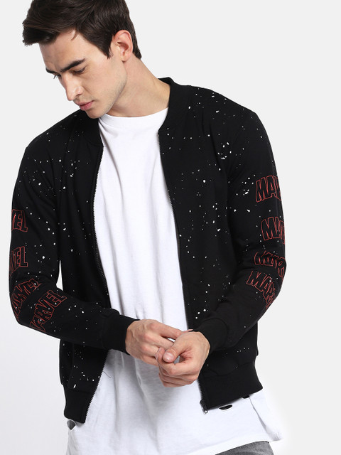 

Kook N Keech Marvel Men Black & White Printed Sweatshirt