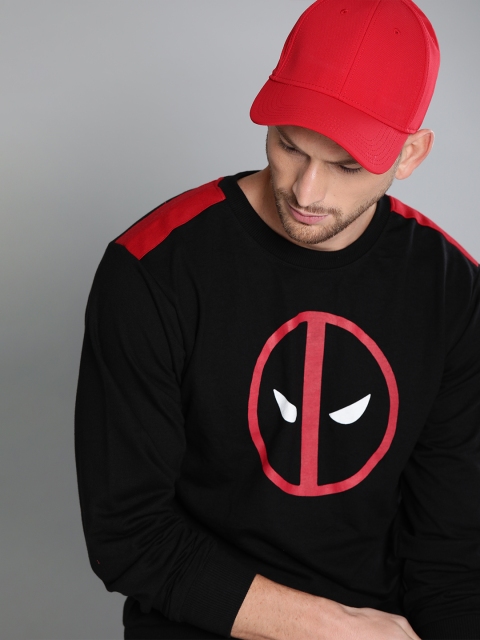 

Kook N Keech Marvel Men Black & Red Printed Sweatshirt