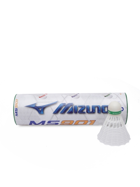

Mizuno White MS 901 Set of 6 Green Cap Nylon Shuttlecocks