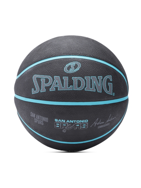

Spalding Unisex Charcoal Grey & Blue Printed Spurs Basketball