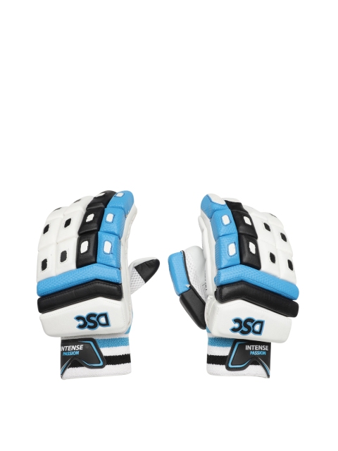 

DSC Unisex White & Blue Colourblocked Intense Passion Batting Gloves