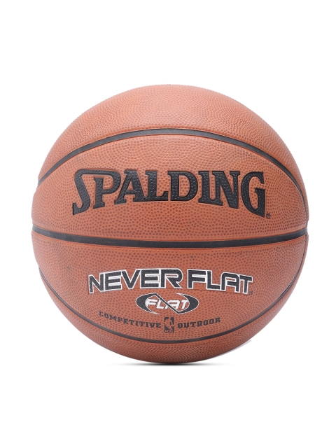 

Spalding Rust Orange & Black Printed NEVERFLAT Basketball