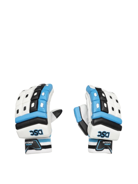 

DSC Unisex White & Blue Colourblocked Intense Passion Batting Gloves
