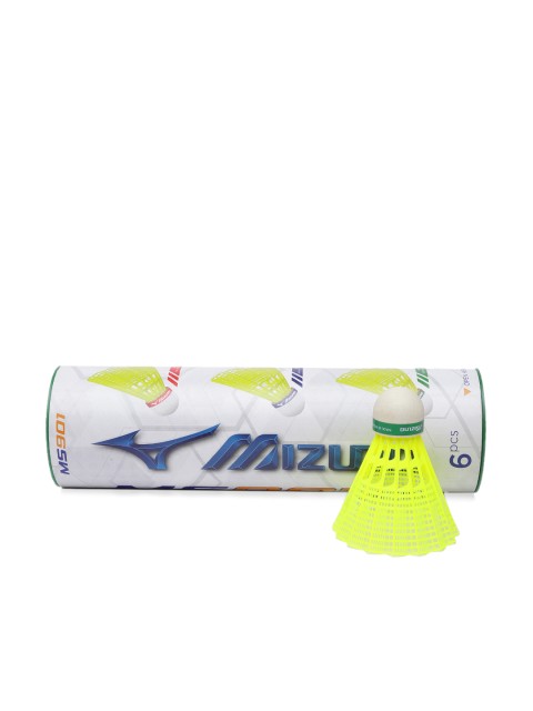 

Mizuno Yellow MS 901 Set of 6 Green Cap Nylon Shuttlecocks