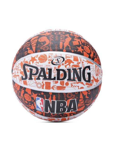 

Spalding Unisex Orange & Black NBA Graffiti Printed Basketball