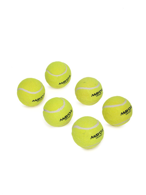 

MAYOR Set of 6 Street Cricket Balls, Yellow
