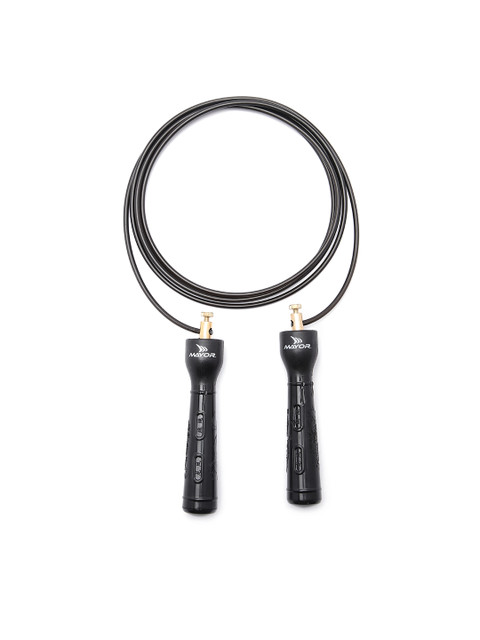 

MAYOR Unisex Black ABS Handle PVC Skipping Rope