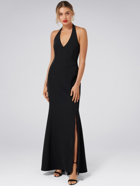 

Forever New Women Black Solid Maxi Dress