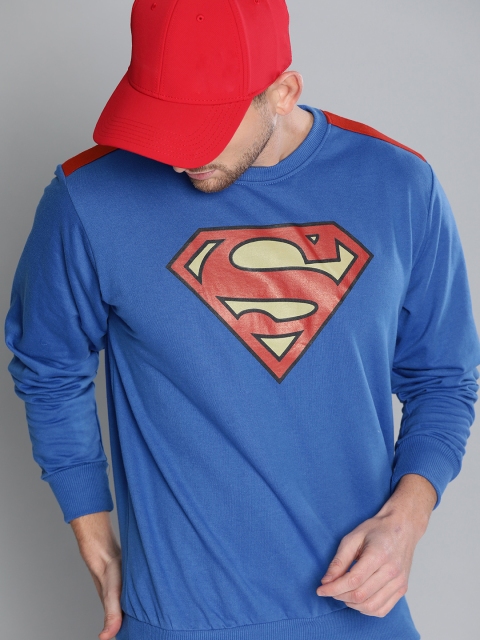 

Kook N Keech Superman Men Blue & Red Printed Sweatshirt