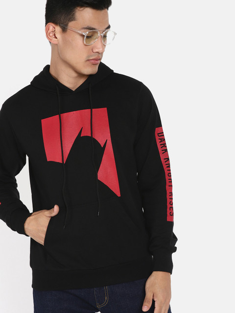 

Kook N Keech Batman Men Black & Red Printed Hooded Sweatshirt