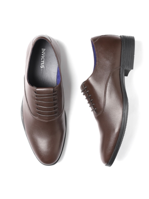 

INVICTUS Men Coffee Brown Solid Formal Oxfords