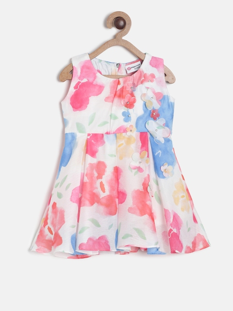 

Peppermint Girls Multicoloured Floral Print Fit and Flare Dress, Multi