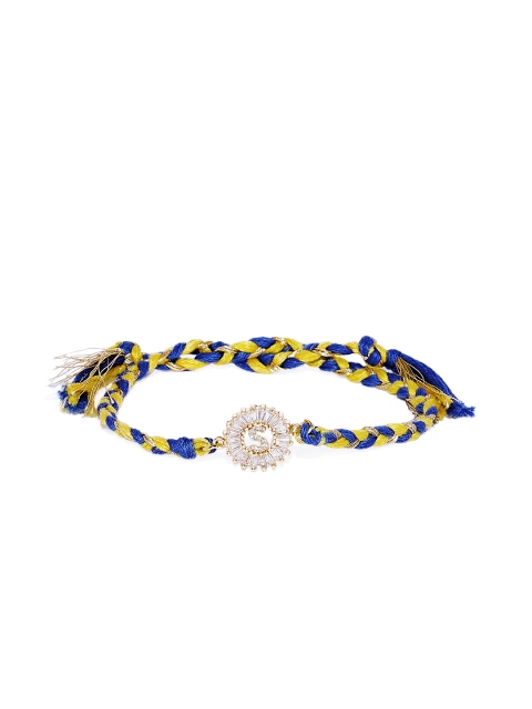 

Pipa Bella Gold-Plated & White Cubic Zirconia S Initial Wraparound Rakhi