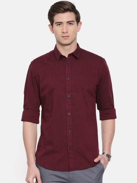 

SELECTED Men Maroon Slim Fit Solid Casual Shirt