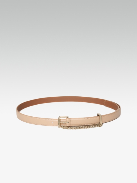 

20Dresses Women Beige Solid Slim Belt