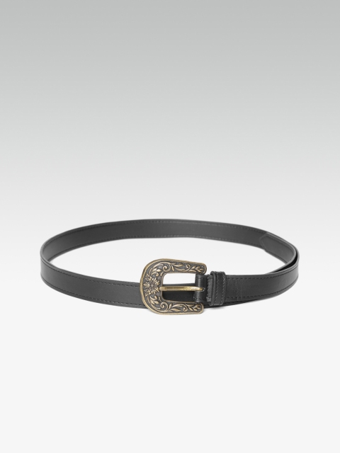 

20Dresses Women Black Solid Slim Belt
