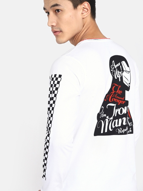 

Kook N Keech Marvel Men White Printed Round Neck T-shirt