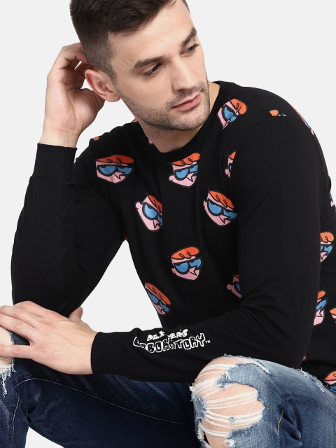 

Dexter by Kook N Keech Men Black & Pink Printed Round Neck T-shirt