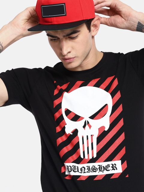 

Kook N Keech Marvel Men Black & Red Printed Round Neck T-shirt