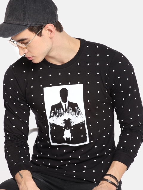 

Kook N Keech Batman Men Black & White Printed Round Neck T-shirt
