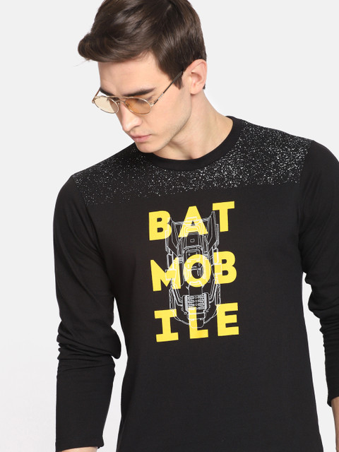 

Kook N Keech Batman Men Black Printed Round Neck T-shirt