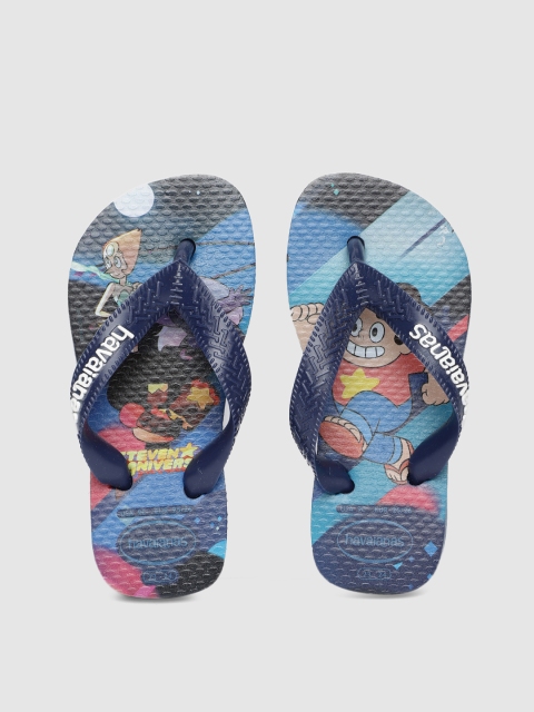 

Havaianas Unisex Kids Blue Printed Thong Flip-Flops