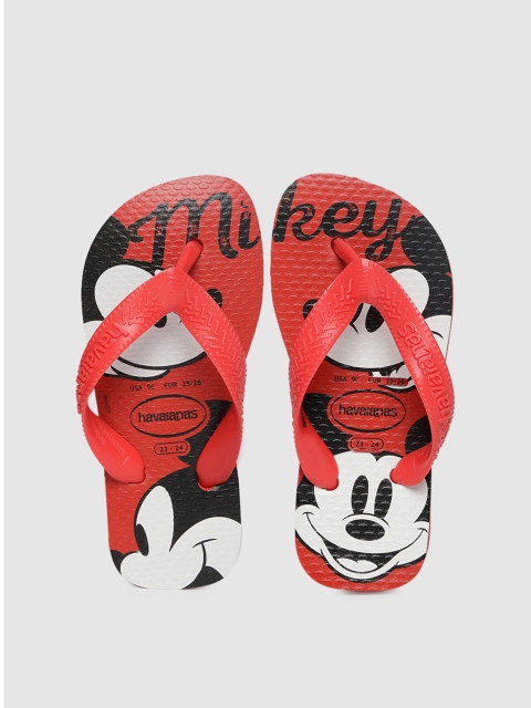 

Havaianas Unisex Kids Red & Black Printed Thong Flip-Flops