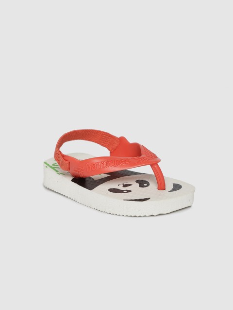

Havaianas Girls Red & White Printed Thong Flip-Flops