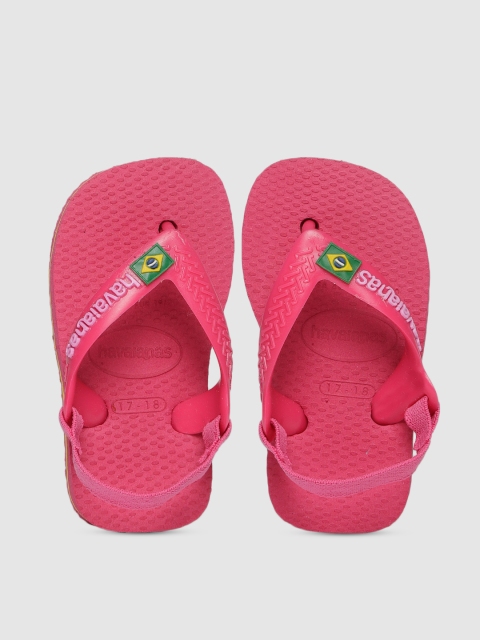 

Havaianas Girls Pink Solid Thong Flip-Flops