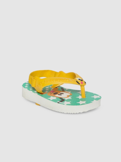 

Havaianas Girls Yellow & Green Printed Thong Flip-Flops