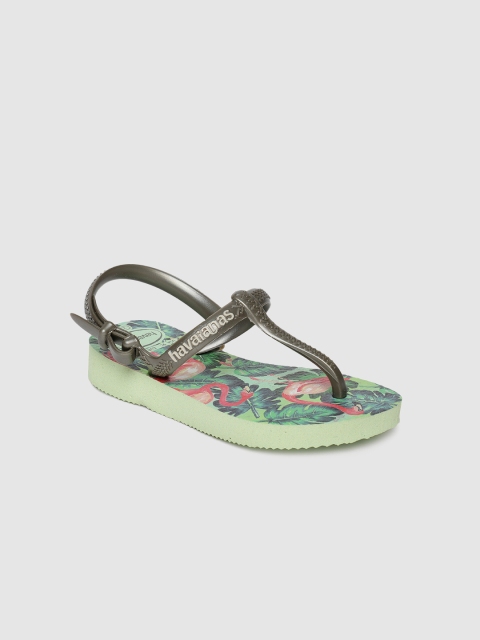 

Havaianas Girls Olive Green Printed Thong Flip-Flops