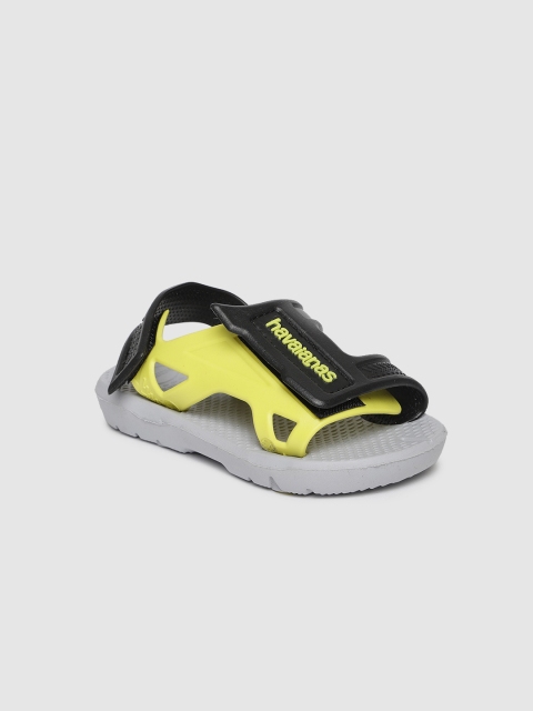 

Havaianas Boys Grey & Yellow Comfort Sandals