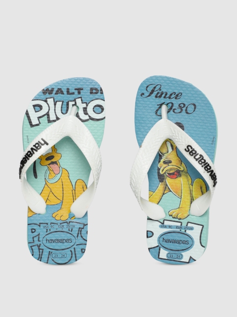 

Havaianas Unisex Kids White Printed Thong Flip-Flops