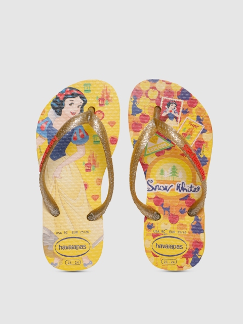 

Havaianas Girls Yellow Printed Thong Flip-Flops