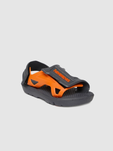 

Havaianas Boys Grey & Orange Comfort Sandals