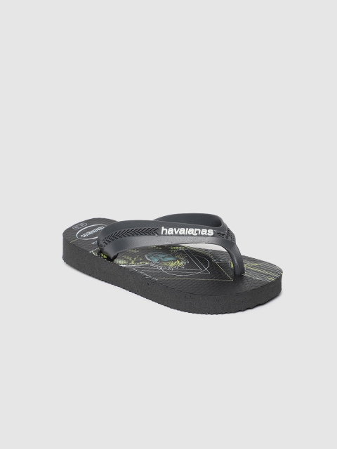 

Havaianas Boys Grey & Black Printed Thong Flip-Flops