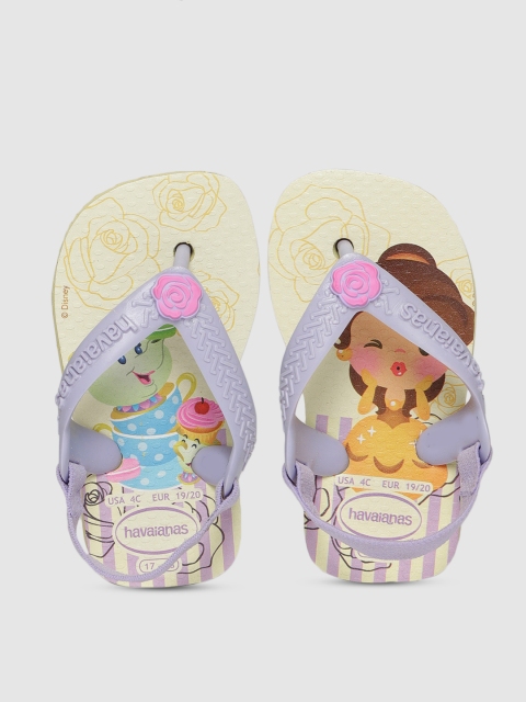 

Havaianas Girls Yellow & Purple Printed Thong Flip-Flops