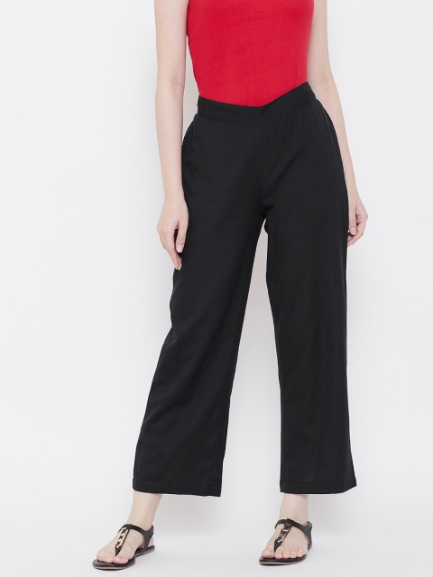 

Be Indi Women Black Solid Straight Palazzos