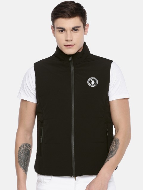 

U.S. Polo Assn. Men Black Solid Padded Jacket