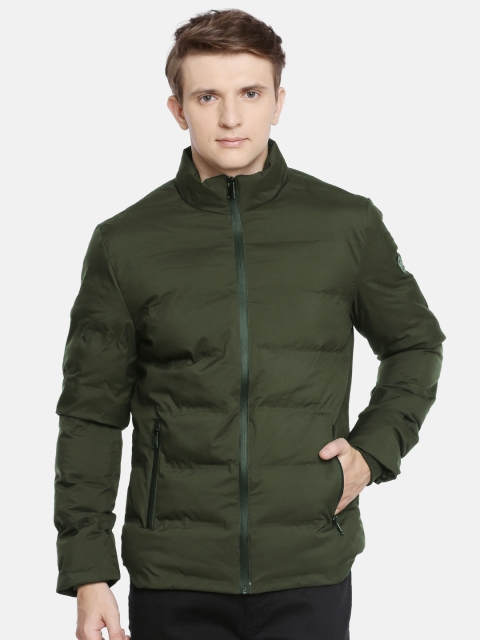 

U.S. Polo Assn. Men Olive Green Solid Padded Jacket