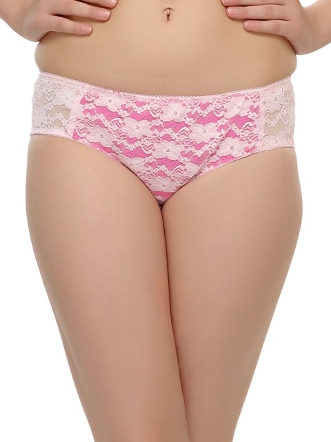 

Clovia Pink Lace Briefs PN0385P22