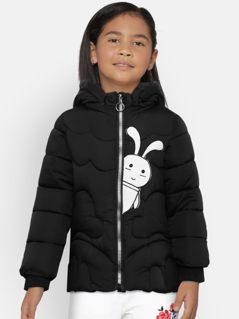 

The Sandbox Clothing Co. Girls Black Solid Puffer Jacket