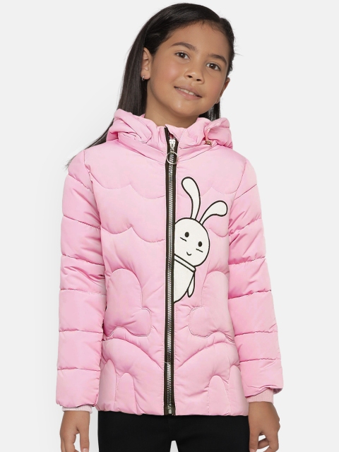 

The Sandbox Clothing Co. Girls Pink Solid Puffer Jacket