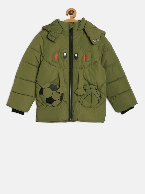 

The Sandbox Clothing Co. Boys Green Printed Puffer Jacket