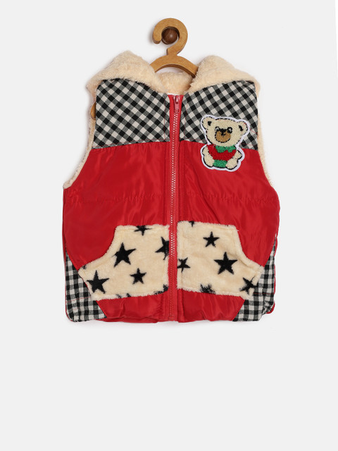 

The Sandbox Clothing Co. Kids Red Printed Windcheater Jacket